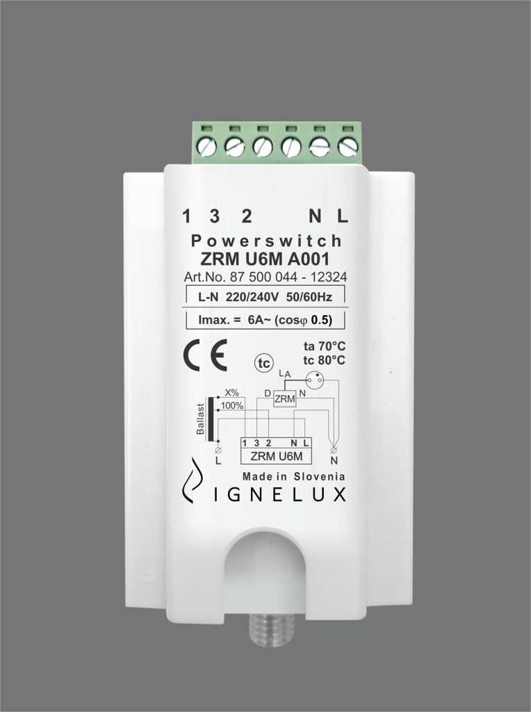 High-performance ZRM U6M A001 Powerswitch for lighting control.